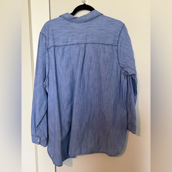 Chambray Button Down Shirt, 3X - Picture 2 of 2